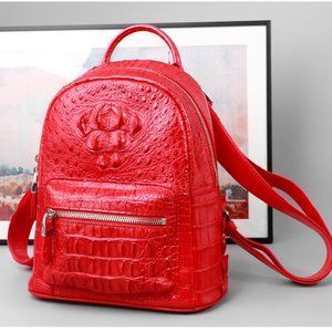 Leather Backpack Large Capacity Travel Bag